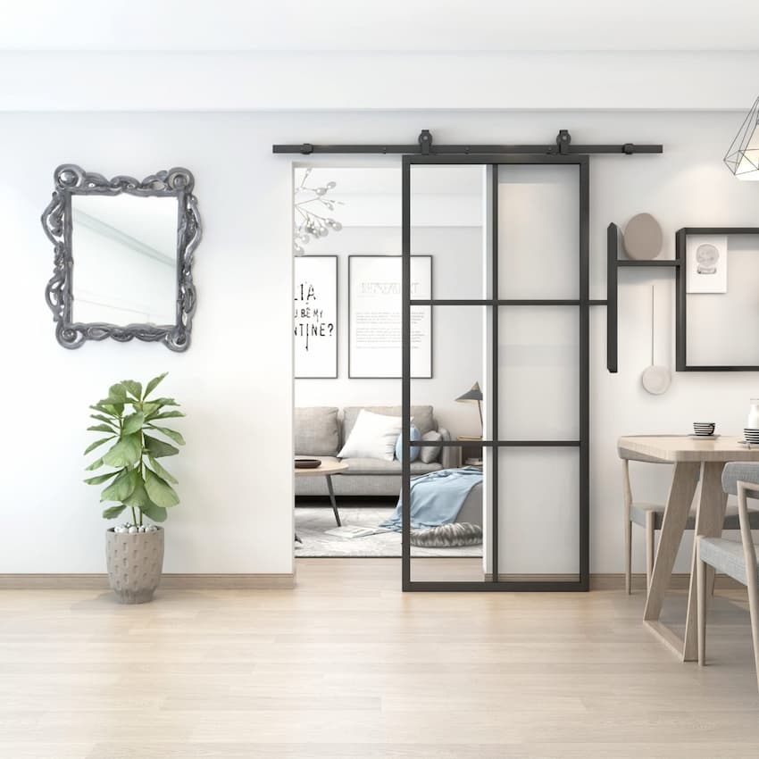 Folosește uși glisante pentru amenajarea unui living mic