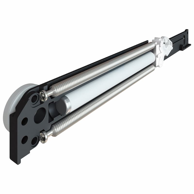 Arc cu dublă acțiune pentru sistemul cu închidere soft close